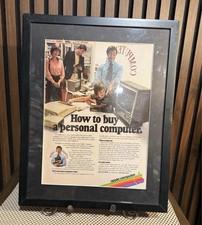 Framed Vintage Apple Computer Print Ad Wall Art Computer Art