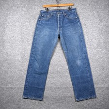 Vintage Levis 501 Jeans Mens 35x33 (32x30) 90s Made in USA Button Fly Faded