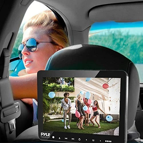Pyle 9.4 Inch Portable DVD Player Car Headrest Monitor with HDMI USB SD Support - Image 2 of 4