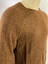 Huckberry Flint & Tinder x Knoll Yorkshire 100% Wool Crewneck Sweater Brown L