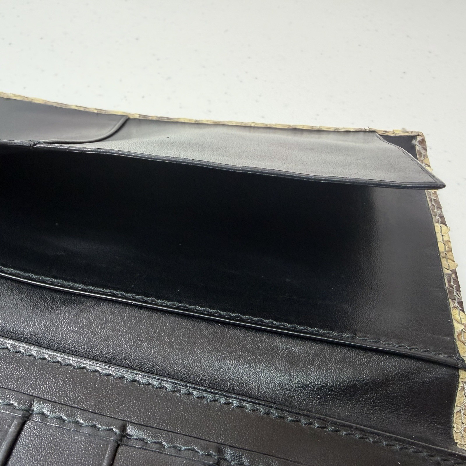 Lambertson Truex Python / Snake Leather Bifold Lo… - image 22