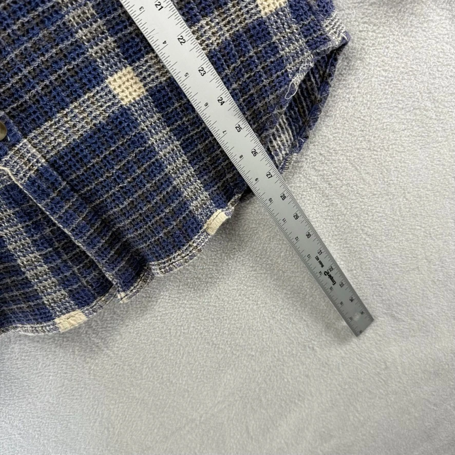 Camisa Unionbay Vintage Hombre XL Azul Negro Franela Texturizada Surfer Grunge Años 90 Foto 4 de 4