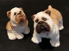 Stone Critters English Bulldog Standing Adult & Sitting Pup 1984 United Design — photo 1