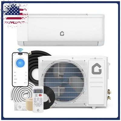 Mini Split Air Conditioner 12000BTU Heater Wall-Mounted Ductless 18.5 SEER 220V