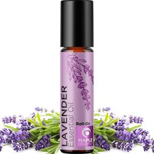 Lavender Essential Oil Roll On - Calming 0.33 Fl Oz Pack of 1 , Clear