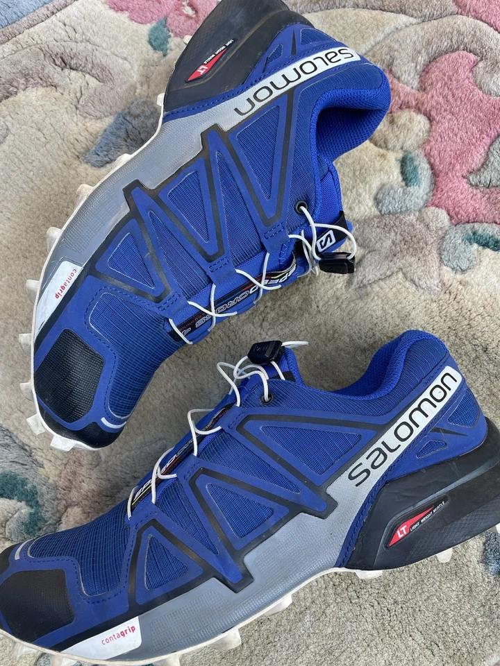 Salomon Blue Speedcross 4 Trail Running Shoes - 7.5US Men’s 8.5US Women’s - Image 2 of 4