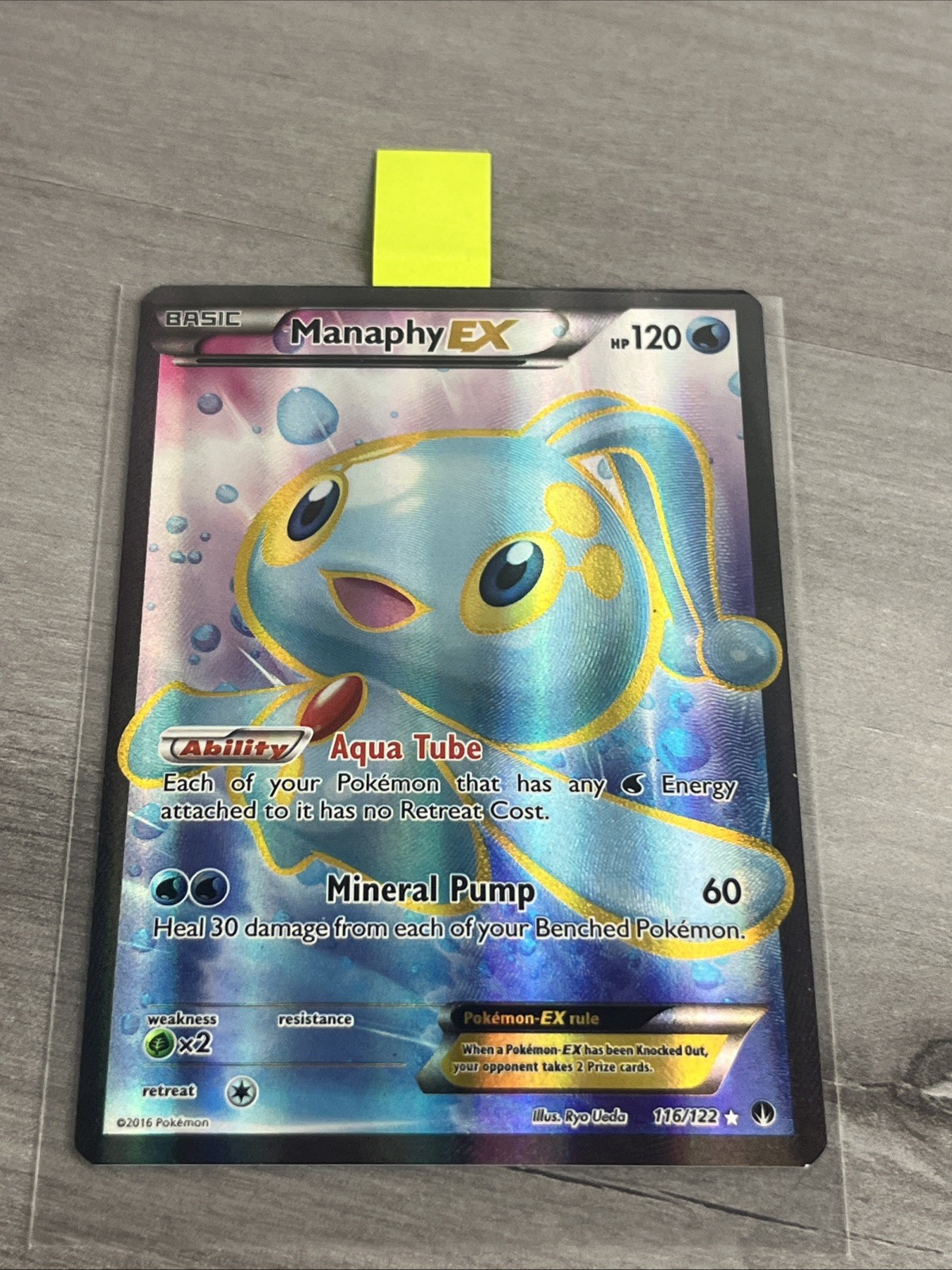 Manaphy EX 116/122 BREAKpoint FULL ART ULTRA RARE Pokemon TCG NM/VLP