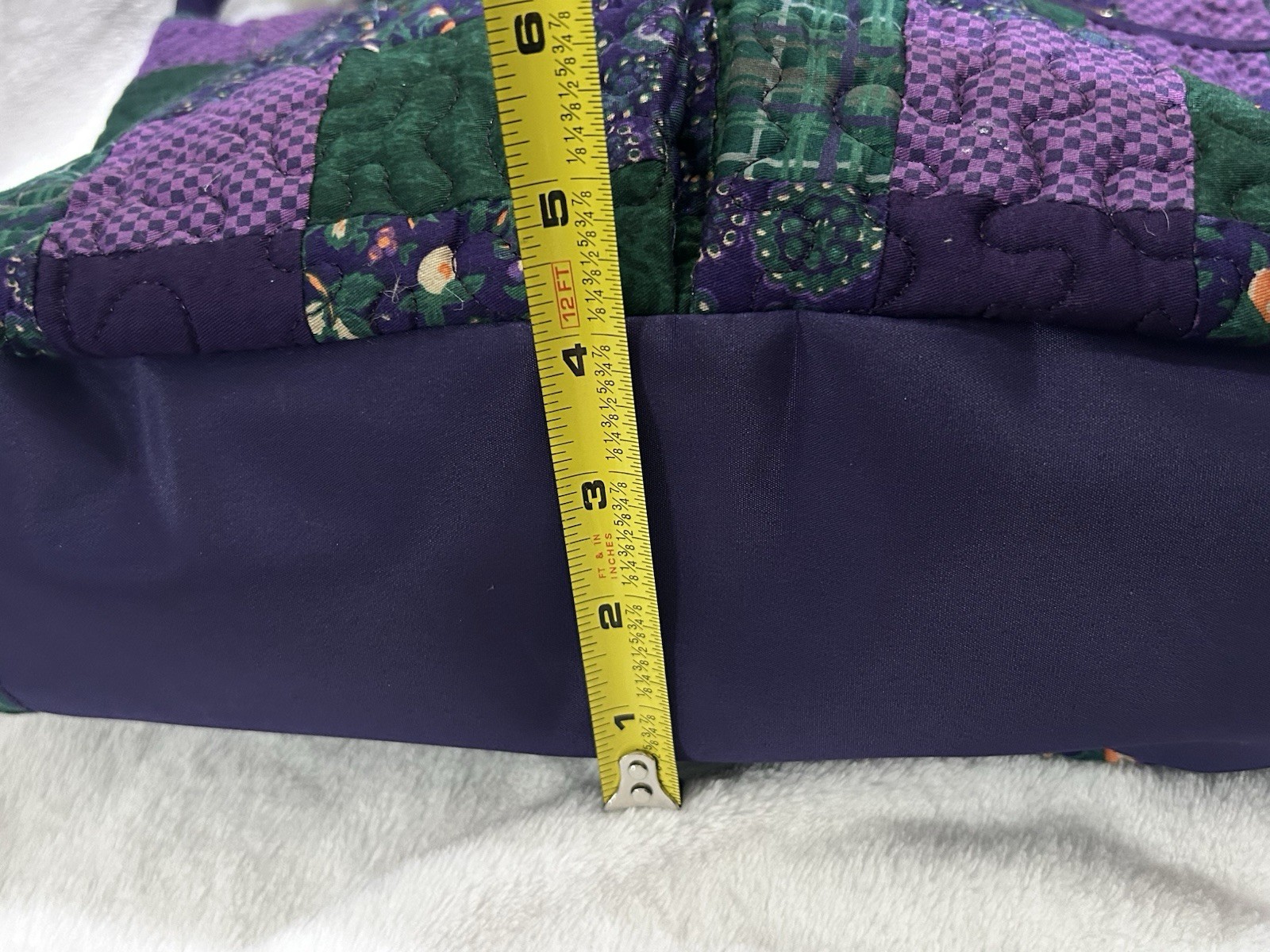 Donna Sharp Quilted Floral Patchwork Purple And G… - image 6