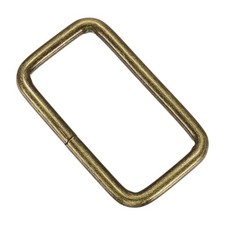 30 Pcs Metal Rectangle Buckle Ring Fit, 1-1/2 x 3/4" Buckle Metal Rings, Bronze