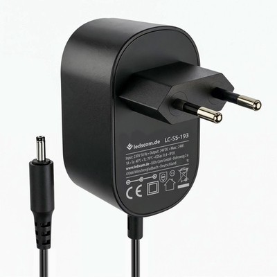 24W LED Netzteil für Stecksystem ATOM Stecker 24V DC schwarz IP20