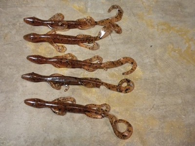 Vintage Loose Opened Lot Of 5 V&M / V And M / Lizard Swimbait Trailer