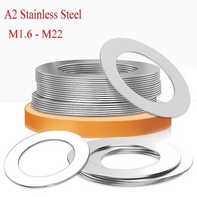 A2 Stainless Steel Shim Washers Flat Shims Thick 0.1 0.2 0.3 0.5 0.8 1mm DIN 988