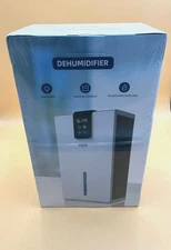 PSOS Dehumidifier Small Portable for Home with Auto Shut Off Sleep Mode, White