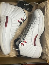 Nike Air Jordan 12 Retro Twist White Red Sneakers Size 10.5 CT8013-106