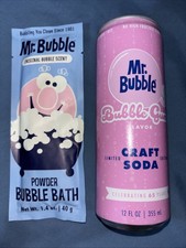 New Mr. Bubbles Limited Edition Craft Soda 12oz. 1.4oz. Powder Bubble Bath