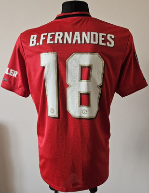 Manchester United 2019-2020 EFL Cup football Adidas shirt #18 B. Fernandes