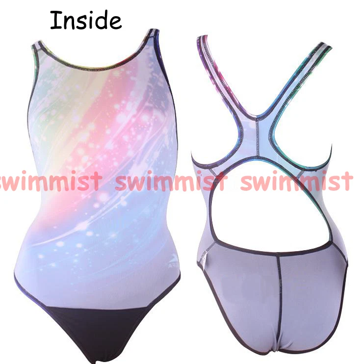 全新带标签 YINGFA 930 女士比赛训练泳装 2XL 美国 MISS 8-10 尺码34 全新 — 第 2/3 张图片