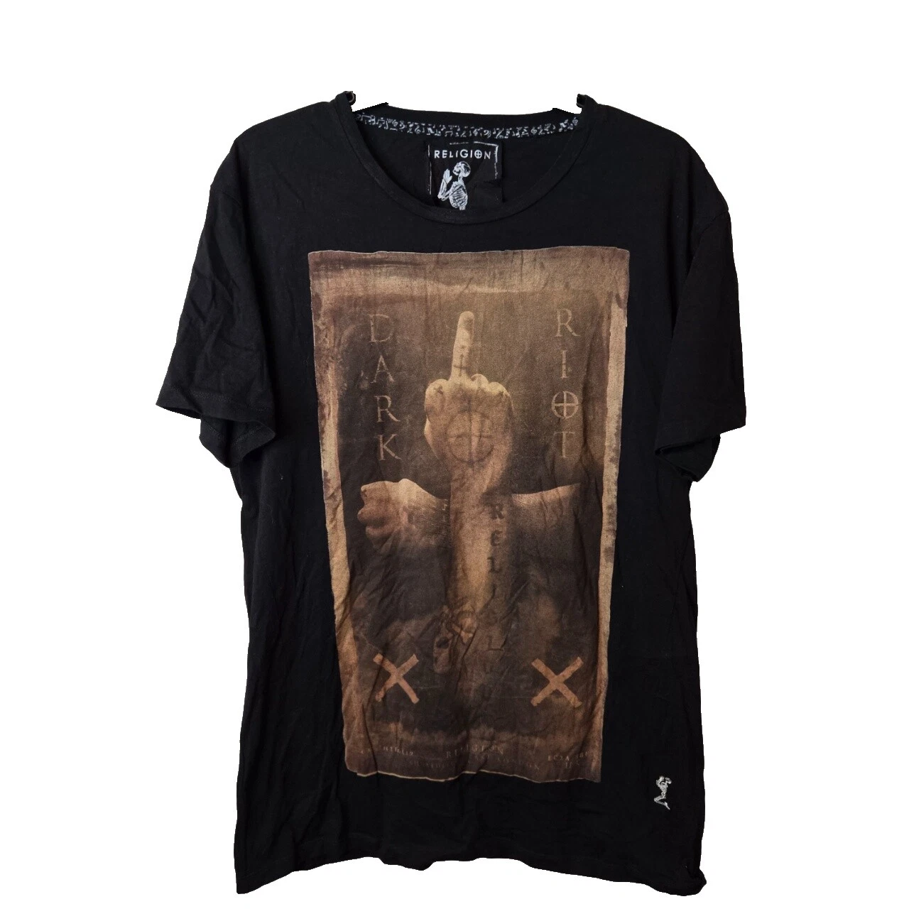 Religion Short Sleeve Black Shirts for Men