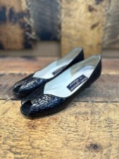 Vtg Stuart Weitzman Mr. Seymour Womens Black Peep Toe Heels Sz 6
