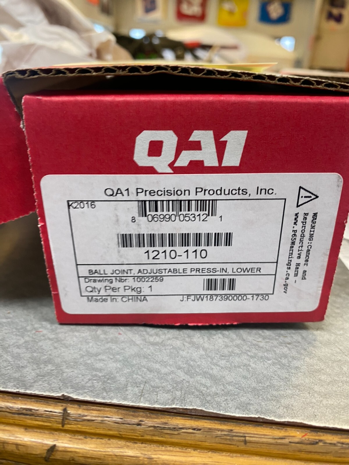 QA1 1210-508 Press-In Ball Joint Housing - Rebuildable, Self-Lubricating, For 73-95 Chevy Pickup