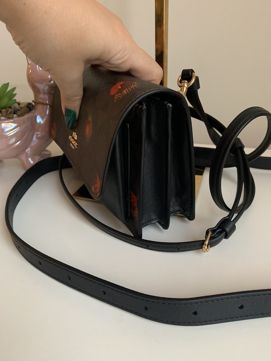 Coach Foldover Belt Bag In Signature Canvas With Pop Floral