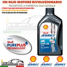 SHELL ADVANCE ULTRA 4t 15W50 OLIO MOTO 100% SINT. FORMULA PUREPLUS  OFFERTISSIMA