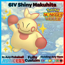 MAKUHITA 🌟SHINY/Normal 6IV🌟 Pokemon SCARLET and VIOLET 31/31/31/31/31/31 lv1