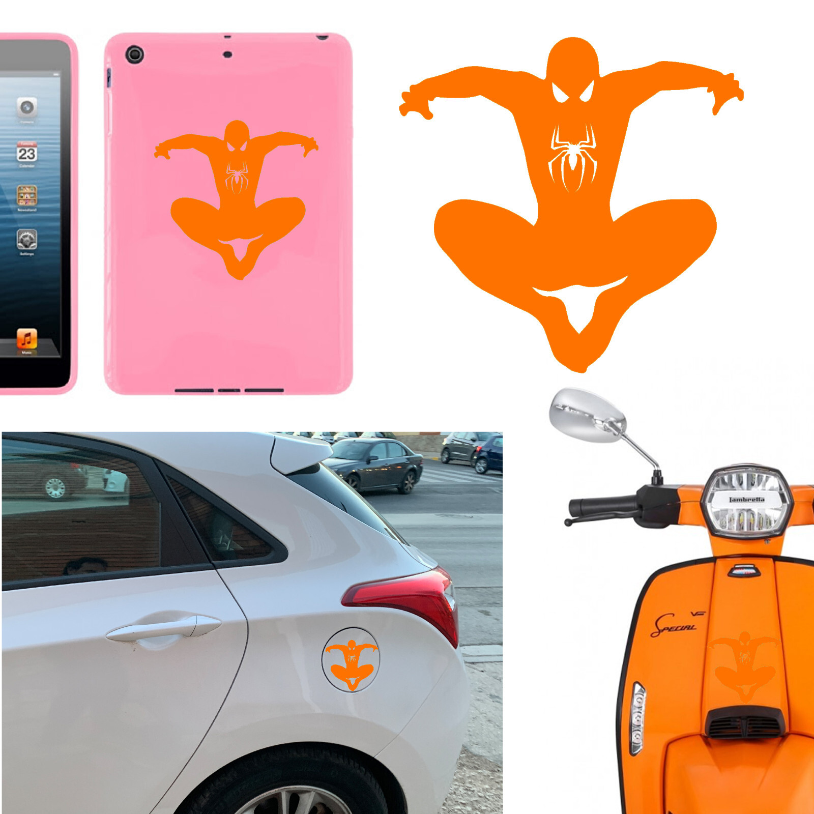 Araña v2, pegatina vinilo de corte