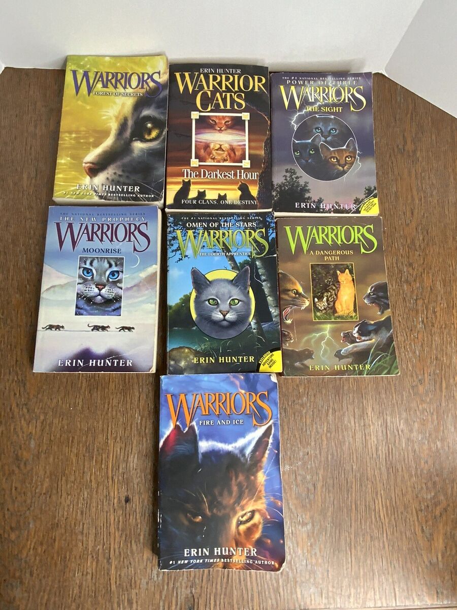 Erin Hunter Warriors Book Lot Original Series Set 7 Books of Warriors Cats  Novel