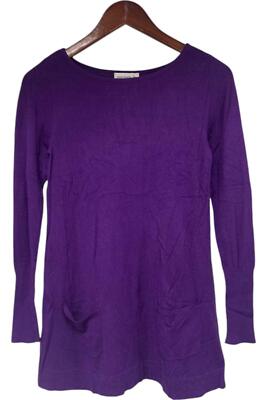 Susan Graver Rayon Nylon A-Line Tunic Sweater with Pockets