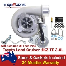 Upgrade Billet Turbo+Genuine Oil Feed Pipe For Toyota Land Cruiser 1KZ-TE 3.0L