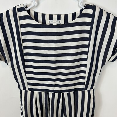 Blu Pepper Day by Day Womens Striped Shirt Dress Short Sleeve Pullover S  Small | eBay