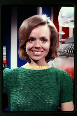 Closeup of a Young Woman in a TV Studio in early 1970s, Unbranded Slide aa 7-17a