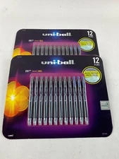 Uni-Ball 207 Gel Pens Retractable 0.7mm Medium-Tip Blue Black Ink, 24 Count