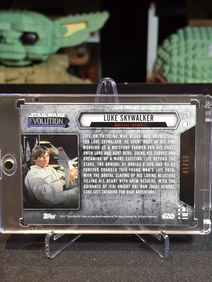 2016 Topps Evolution Luke Skywalker Gold Parallel 41/50 - Image 2 of 3