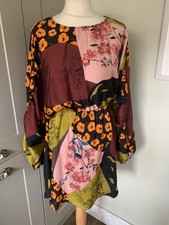 Zara Multicoloured Volume Sleeve Dress Size S