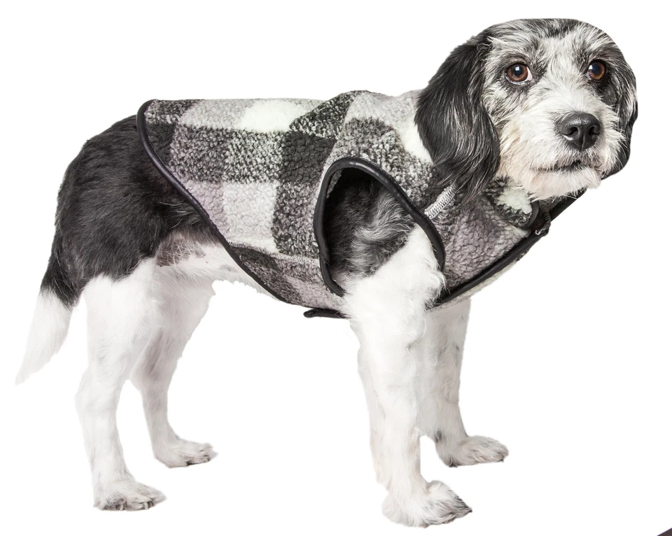 Pet Life 'Black Boxer' Classical Plaided Fashion Designer Pet Dog Coat Jacket - Image 2 of 4