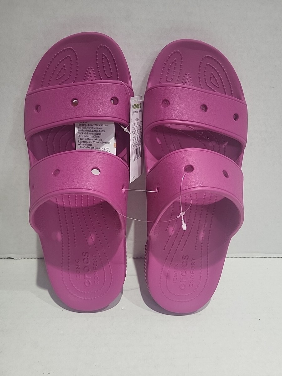 Crocs Classic Slides Men\'s Size 14 US Pink Double Strap Sandals Barbiecore Crocs Classic Slides Mens Size 14us Pink Double Strap  main image 4
