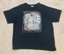Vintage 90s Shirt Leonardo Da Vinci Vitruvian Man Art Tee Size 2XL Italia JHK