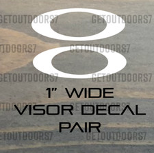1 Oakley Visor Decal Pair Sticker White Helmet Football Motorcyle Bmx Xo 1 Oakley Visor Decal Pair Sticker White Helmet Football Motorcyle Bmx Xo