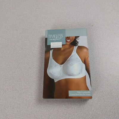 Sears Timeless Comfort All Day Comfort Bra 44C Wire-Free White M54026 NOS  NIB
