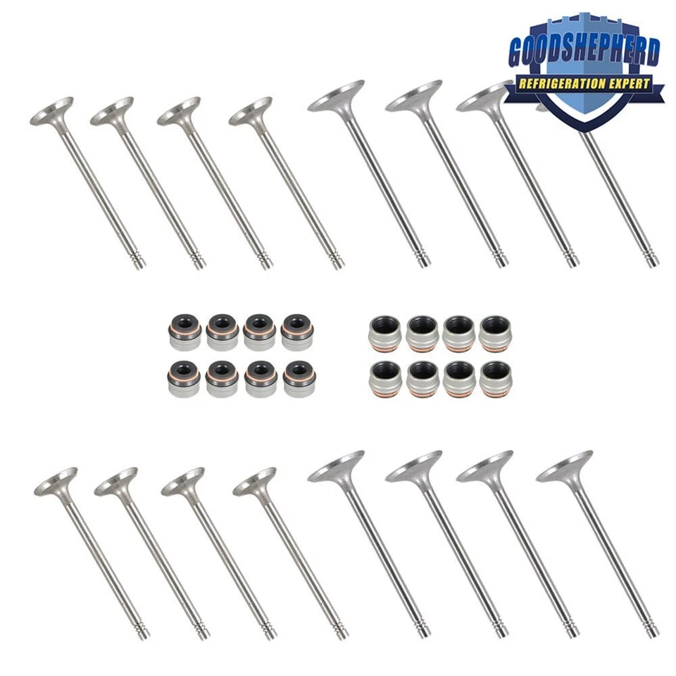 Válvulas de admisión y escape 16 piezas para Audi A4 A5 A6 TT Quattro 2006 2007-14 2,0 L Foto 4 de 4