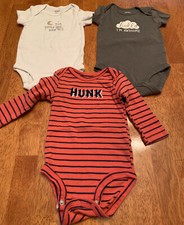 USED Lot Of 3 Carters One Piece. 3 Months. BC