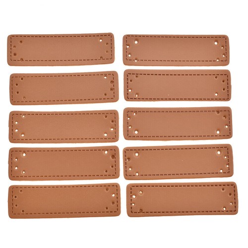 50PCS HANDMADE PU Leather Labels Tags Clothing Garments Bags Shoes Sewing Craft - Picture 12 of 20