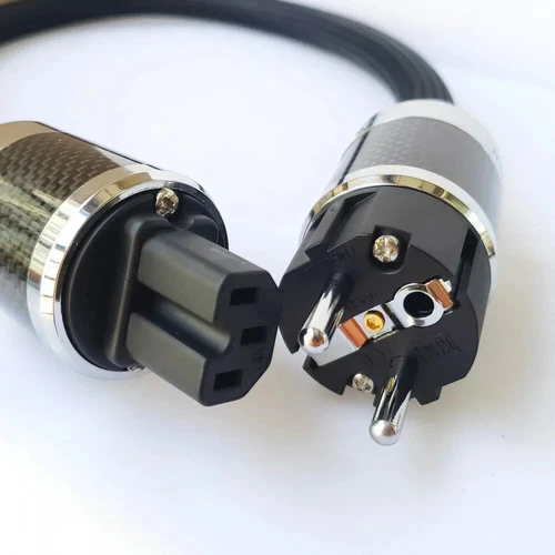 Cavo Alimentazione Febbre Fibra di Carbonio Cavo Alimentazione AC, per PS-950 Conduttore Alpha-OCC Nuovo - Foto 4 di 9