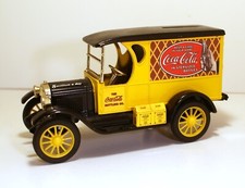 COCA COLA / 1923 CHEVY DELIVERY TRUCK bank by ERTL heavy cast metal with key