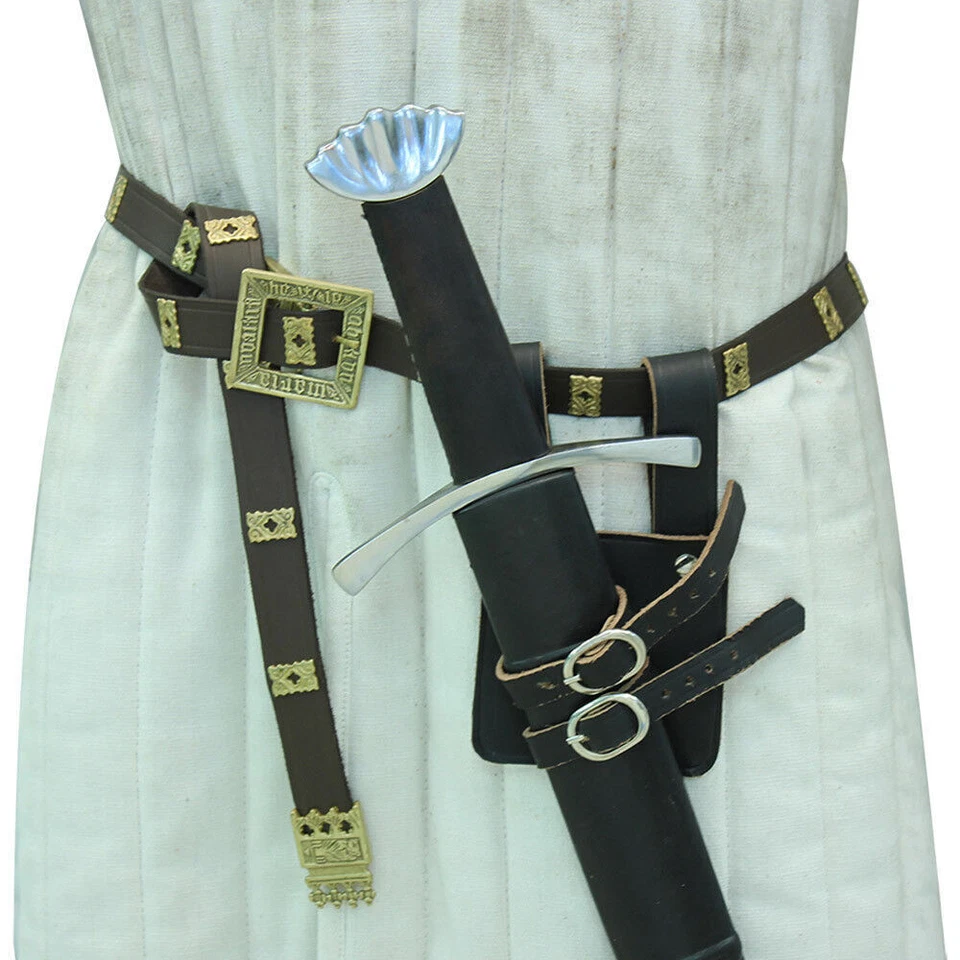 First Crusade Medieval Sword Frog Hand Crafted Genuine Bovine Leather Adjustable - Image 3 of 3