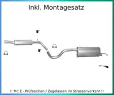 Auspuffanlage für Skoda Roomster 1.4 63KW Auspuff Mitteltopf Endtopf Montagesatz
