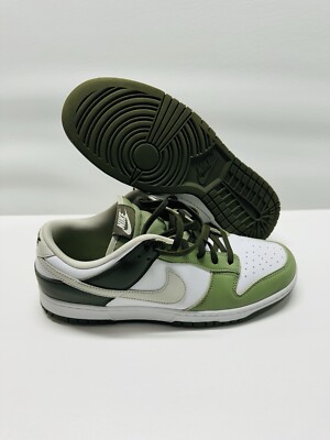Nike Dunk Low White/Light Bone/Olive Men s Size 11.5