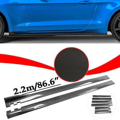 86.6  Carbon Fiber Side Skirt Rocker Panel Splitter Lip For 3 series F30 M3